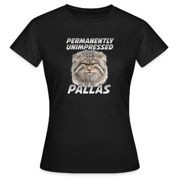 Manul Wildcat Coffee Sarcasm Cats Fans - Women's T-Shirt - black - Front - AI Model Female 172 dark (172cm)