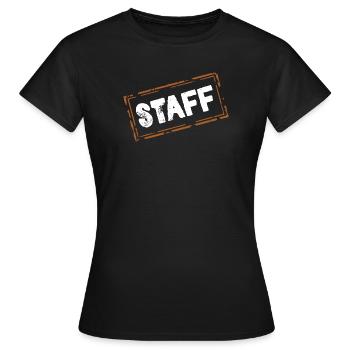 staff - Frauen T-Shirt - Schwarz - Vorne - AI Model Female 172 dark (172cm)