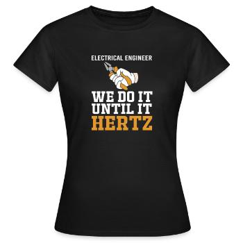 Electrical Engineer Electrician Electrical Engineering - Women's T-Shirt - black - Front - AI Model Female 172 dark (172cm)