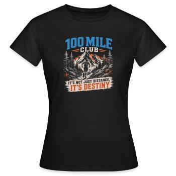 Trailrunning – 100-Meilen-Club - Frauen T-Shirt - Schwarz - Vorne - AI Model Female 172 dark (172cm)