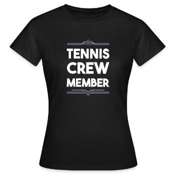 Tennis Crew - Frauen T-Shirt - Schwarz - Vorne - AI Model Female 172 dark (172cm)