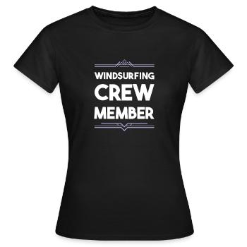 Windsurfing Crew - Frauen T-Shirt - Schwarz - Vorne - AI Model Female 172 dark (172cm)