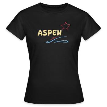 Cadeau pour Aspen - T-shirt Femme - noir - Devant - AI Model Female 172 dark (172cm)