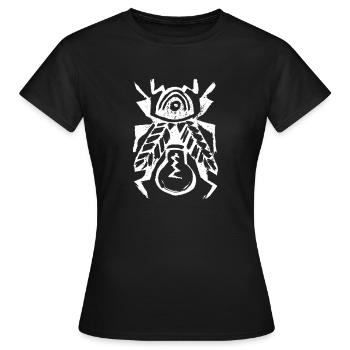 Ideenkäfer - Glühwürmchen weiß - Women's T-Shirt - black - Front - AI Model Female 172 dark (172cm)