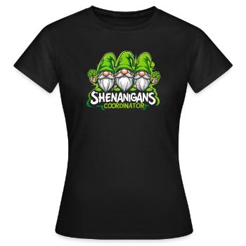 Coordinateur des Manigances Gnome de jardin - T-shirt Femme - noir - Devant - AI Model Female 172 dark (172cm)