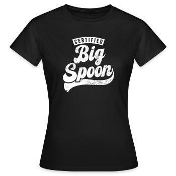 Zertifizierter Big Spoon - Frauen T-Shirt - Schwarz - Vorne - AI Model Female 172 dark (172cm)
