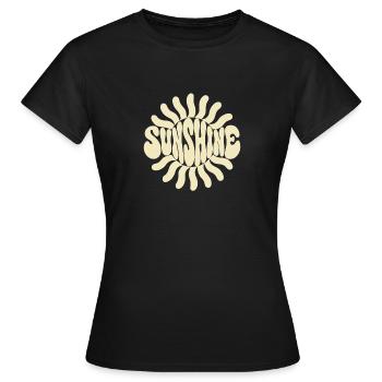 Psychedelic Sun Rays - Women's T-Shirt - black - Front - AI Model Female 172 dark (172cm)