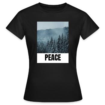 Paix - T-shirt Femme - noir - Devant - AI Model Female 172 dark (172cm)