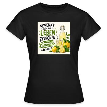 Zitronen  - Frauen T-Shirt - Schwarz - Vorne - AI Model Female 172 dark (172cm)
