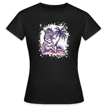 Comic d’été Zebra - T-shirt Femme - noir - Devant - AI Model Female 172 dark (172cm)