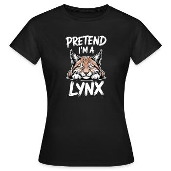 Lynx Dictions Lynx Drôle de cadeau de lynx - T-shirt Femme - noir - Devant - AI Model Female 172 dark (172cm)