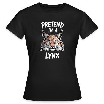 Lynx Dictions Lynx Drôle de cadeau de lynx - T-shirt Femme - noir - Devant - AI Model Female 172 dark (172cm)