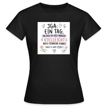 JGA Episch: Tag voller Erinnerungen - Frauen T-Shirt - Schwarz - Vorne - AI Model Female 172 dark (172cm)