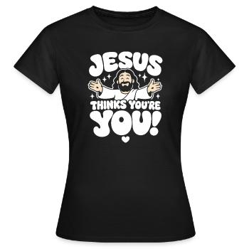 Jésus te trouve incroyable - T-shirt Femme - noir - Devant - AI Model Female 172 dark (172cm)