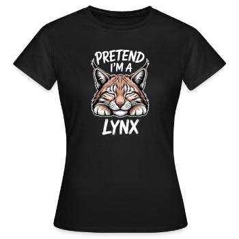 Lynx Dictions Lynx Drôle de cadeau de lynx - T-shirt Femme - noir - Devant - AI Model Female 172 dark (172cm)