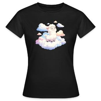Wolkenlamm im Traumlicht - Frauen T-Shirt - Schwarz - Vorne - AI Model Female 172 dark (172cm)