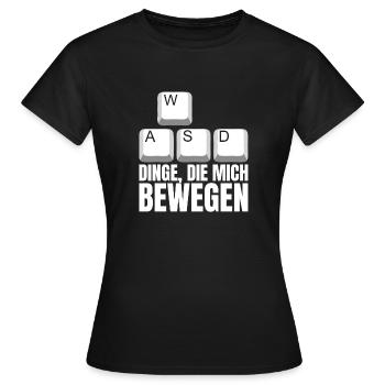 WASD Dinge Die Mich Bewegen - Frauen T-Shirt - Schwarz - Vorne - AI Model Female 172 dark (172cm)
