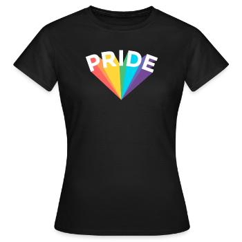 Fierté Colorée - T-shirt Femme - noir - Devant - AI Model Female 172 dark (172cm)