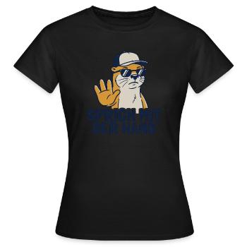 Cooler Spruch Lustiger Otter - Frauen T-Shirt - Schwarz - Vorne - AI Model Female 172 dark (172cm)