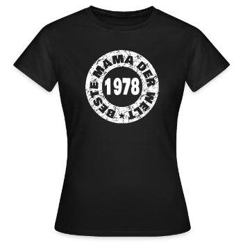 Mother's Day 1978 - Women's T-Shirt - black - Front - AI Model Female 172 dark (172cm)