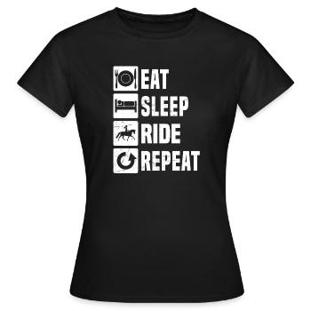 Dressage Riding Gift Idea for the Dressage Rider - Women's T-Shirt - black - Front - AI Model Female 172 dark (172cm)