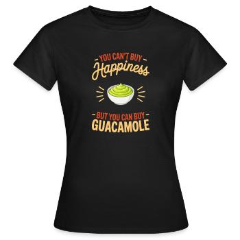 Cadeau de trempette guacamole et avocat - T-shirt Femme - noir - Devant - AI Model Female 172 dark (172cm)