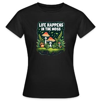 Life Happens In The Moss Moos Terrarium - Women's T-Shirt - black - Front - AI Model Female 172 dark (172cm)