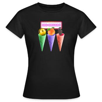 Neon Cream Trio Mashup - Women's T-Shirt - black - Front - AI Model Female 172 dark (172cm)