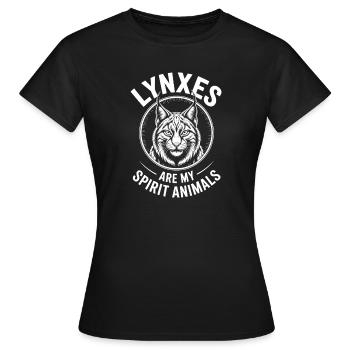 Lynx Dictions Lynx Drôle de cadeau de lynx - T-shirt Femme - noir - Devant - AI Model Female 172 dark (172cm)