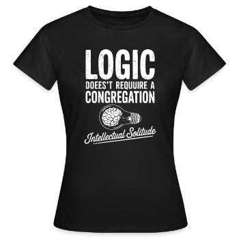 Ampoule de la solitude intellectuelle - T-shirt Femme - noir - Devant - AI Model Female 172 dark (172cm)