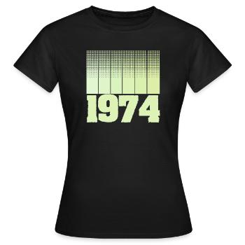 1974 - Frauen T-Shirt - Schwarz - Vorne - AI Model Female 172 dark (172cm)