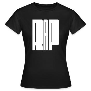 Rap-Bold-Logo-Design - Frauen T-Shirt - Schwarz - Vorne - AI Model Female 172 dark (172cm)