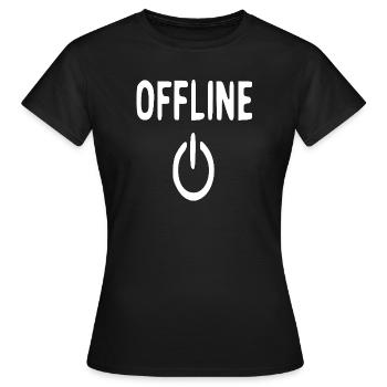 Motif d’icônes d’alimentation hors ligne - T-shirt Femme - noir - Devant - AI Model Female 172 dark (172cm)