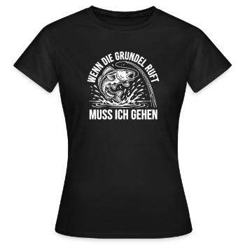 Grundel Ruft - Frauen T-Shirt - Schwarz - Vorne - AI Model Female 172 dark (172cm)