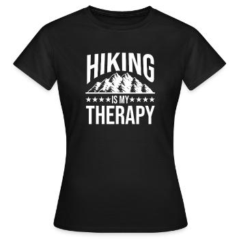 Randonnée sur sentier de montagne Randonnée en plein air Braconnage - T-shirt Femme - noir - Devant - AI Model Female 172 dark (172cm)