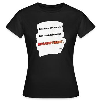 NIVEOPTIMIERT Spruchmotiv - Frauen T-Shirt - Schwarz - Vorne - AI Model Female 172 dark (172cm)