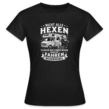 Nicht alle Hexen fliegen auf einem Besen Manche - Frauen T-Shirt - Schwarz - Vorne - AI Model Female 172 dark (172cm)