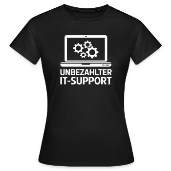  Unbezahlter IT-Support Nerd Admin Familien - Frauen T-Shirt - Schwarz - Vorne - AI Model Female 172 dark (172cm)