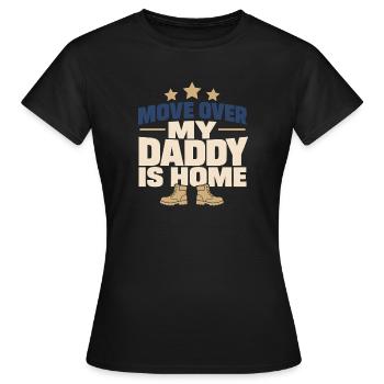 Bienvenue à la maison, Papa Retour militaire - T-shirt Femme - noir - Devant - AI Model Female 172 dark (172cm)