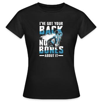 Ich Habe Deinen Rücken Kein Zweifel Daran Motiv - Frauen T-Shirt - Schwarz - Vorne - AI Model Female 172 dark (172cm)