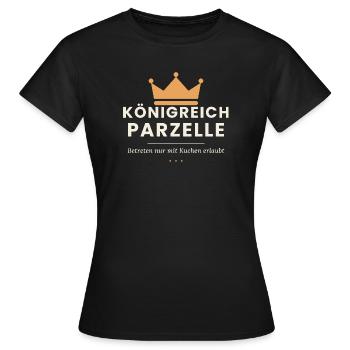 Königreich Parzelle – Kleingarten Spruch - Frauen T-Shirt - Schwarz - Vorne - AI Model Female 172 dark (172cm)