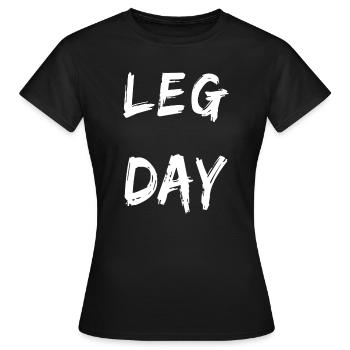 Muscu leg day - T-shirt Femme - noir - Devant - AI Model Female 172 dark (172cm)