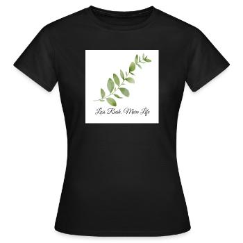 Less Rush More Life Botanical Design - Frauen T-Shirt - Schwarz - Vorne - AI Model Female 172 dark (172cm)