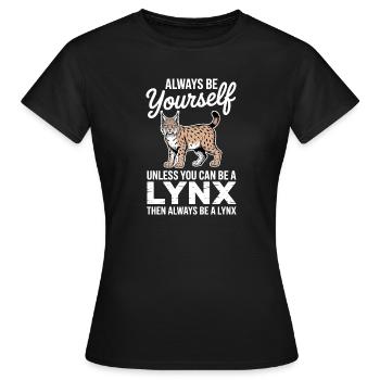 Lynx Dictions Lynx Drôle de cadeau de lynx - T-shirt Femme - noir - Devant - AI Model Female 172 dark (172cm)