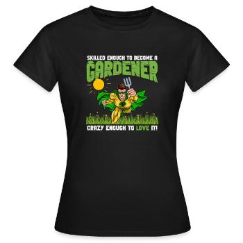 Super-héros Jardinier - T-shirt Femme - noir - Devant - AI Model Female 172 dark (172cm)