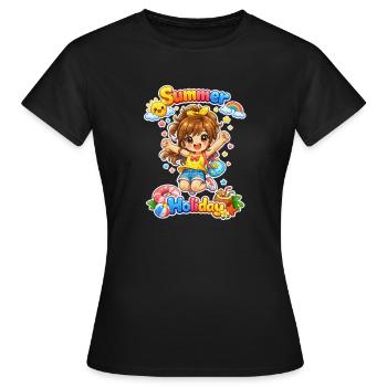 Summer Girl - Frauen T-Shirt - Schwarz - Vorne - AI Model Female 172 dark (172cm)