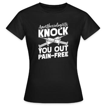 Anesthésiste Annule l’anesthésie - T-shirt Femme - noir - Devant - AI Model Female 172 dark (172cm)