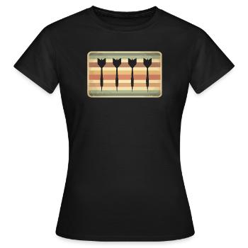 Dart Dartpfeile - Frauen T-Shirt - Schwarz - Vorne - AI Model Female 172 dark (172cm)