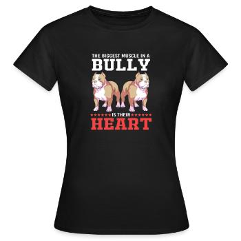 Cadeau American Bully Pet Dog Dog - T-shirt Femme - noir - Devant - AI Model Female 172 dark (172cm)