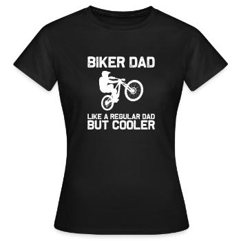 Biker Dad Vélo VTT Descente - T-shirt Femme - noir - Devant - AI Model Female 172 dark (172cm)